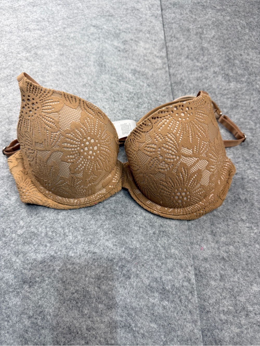 Lace Bra Aerie Sunnie Demi 34B Caramel Floral Your Golden Hour Layer